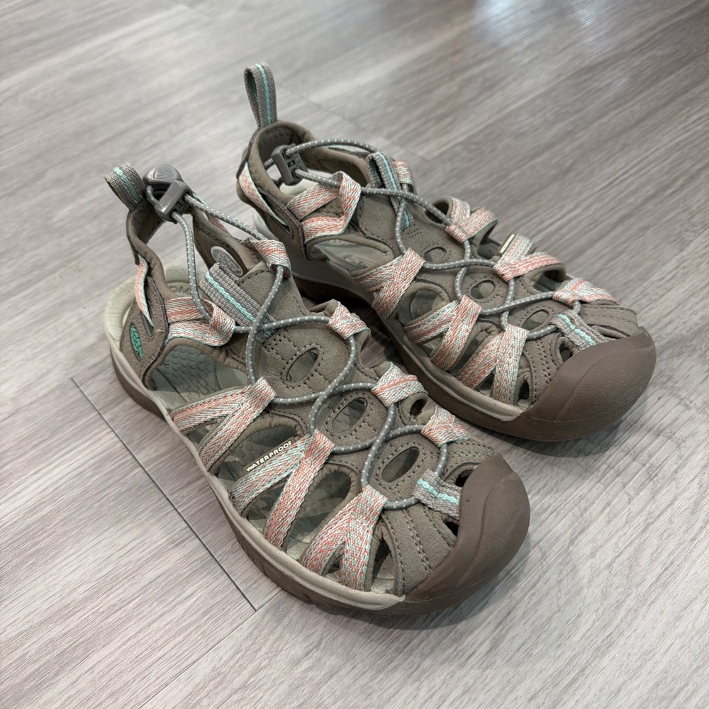Keen Taupe Coral Whisper Sandals Ladies Size 6.5 Waterproof Anatomic Footbed